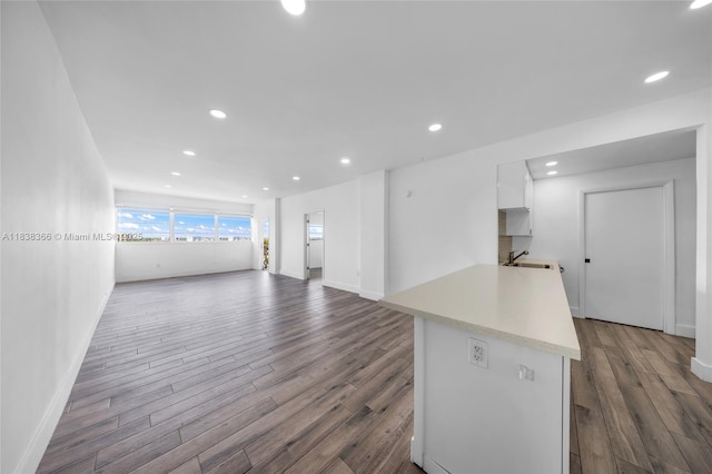 13155 Ixora Ct Unit 1105, North Miami, FL 33181 - unfurnished living room featuring dark wood finished floors and recessed lighting