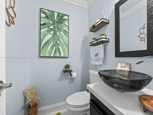 10942 W Sample Rd Unit E1, Coral Springs, FL 33065 - half bathroom with crown molding and vanity