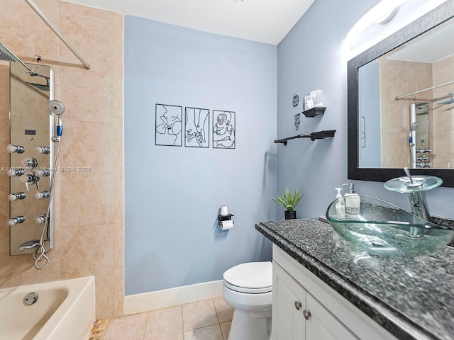10942 W Sample Rd Unit E1, Coral Springs, FL 33065 - full bathroom featuring vanity, washtub / shower combination, and tile patterned floors