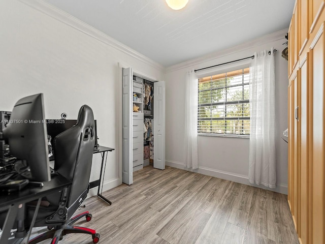 10942 W Sample Rd Unit E1, Coral Springs, FL 33065 - office with light wood-type flooring and ornamental molding