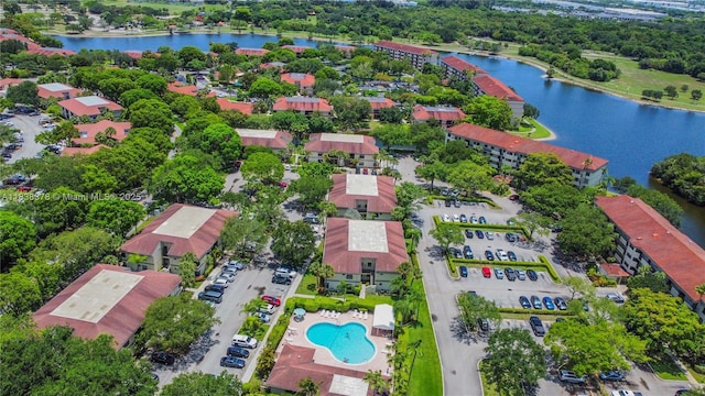 2880 S Carambola Cir S Unit 2071, Coconut Creek, FL 33066 - aerial view of property and surrounding area with a large body of water and a pool