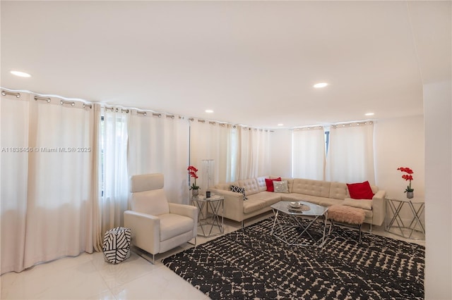 2841 NW 9th Ave, Wilton Manors, FL 33311 - living room featuring recessed lighting