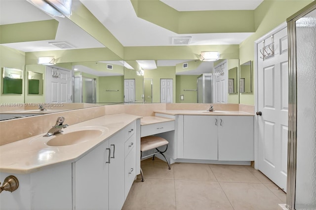 5938 Crystal Shores Dr Unit 103, Boynton Beach, FL 33437 - full bath with vanity and tile patterned floors