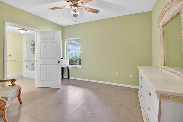 5938 Crystal Shores Dr Unit 103, Boynton Beach, FL 33437 - bedroom featuring light tile patterned floors and a ceiling fan