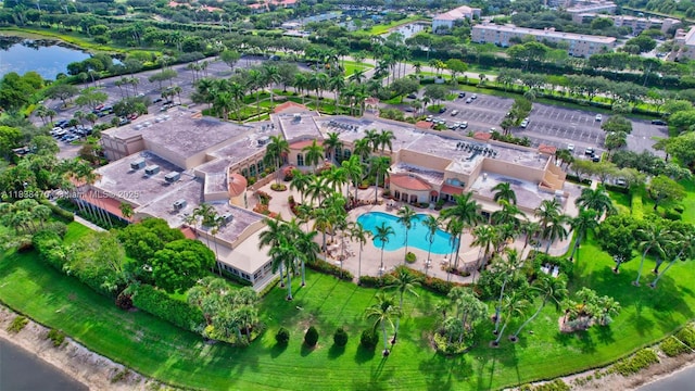 5938 Crystal Shores Dr Unit 103, Boynton Beach, FL 33437 - aerial overview of property's location featuring a pool and a nearby body of water