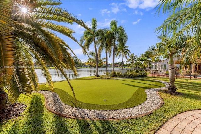 1504 NW 182nd Ave, Pembroke Pines, FL 33029 - view of property's community featuring an area to practice putting and a water view