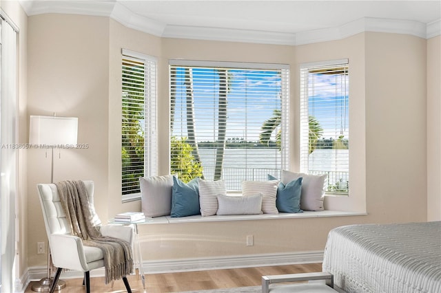 1504 NW 182nd Ave, Pembroke Pines, FL 33029 - bedroom featuring crown molding, wood finished floors, and multiple windows