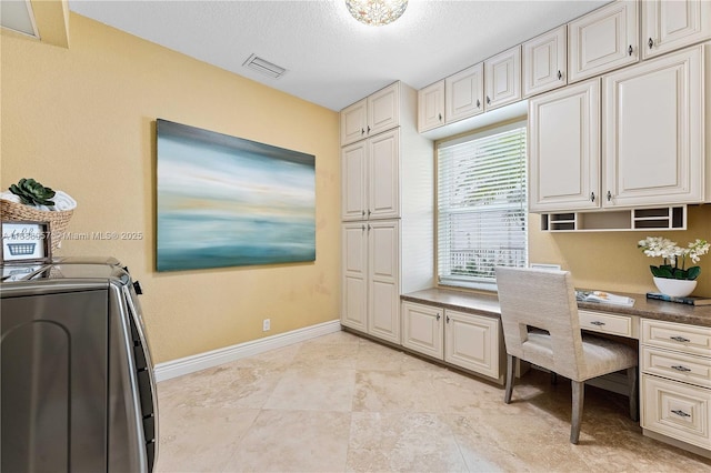 1504 NW 182nd Ave, Pembroke Pines, FL 33029 - office space featuring built in study area, washing machine and dryer, and a textured ceiling