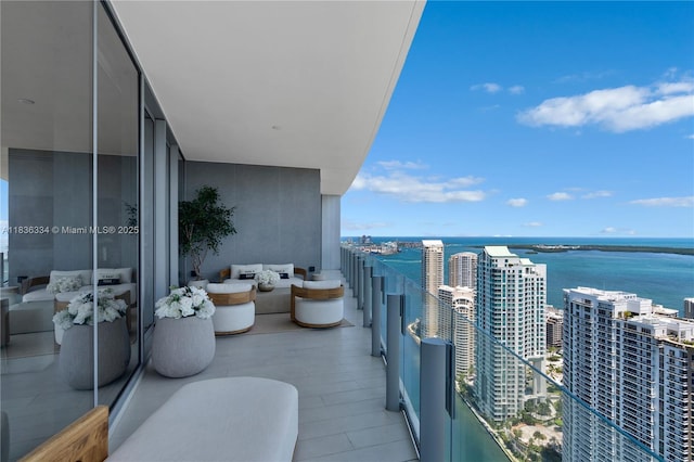 300 Biscayne Blvd Way Unit 4707, Miami, FL 33131 - balcony with a water view and a view of city