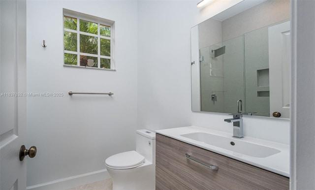 2664 Edgewater Dr, Weston, FL 33332 - full bath with vanity and a shower with door