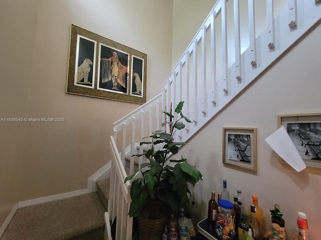 1640 NE 5th St, Homestead, FL 33033 - stairway with carpet and baseboards