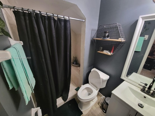 1640 NE 5th St, Homestead, FL 33033 - full bath featuring vanity, a shower stall, and wood finished floors