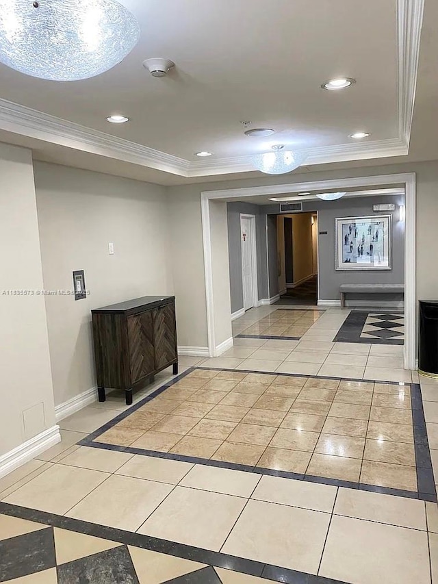 1919 Van Buren St Unit 505A, Hollywood, FL 33020 - community lobby with ornamental molding and recessed lighting