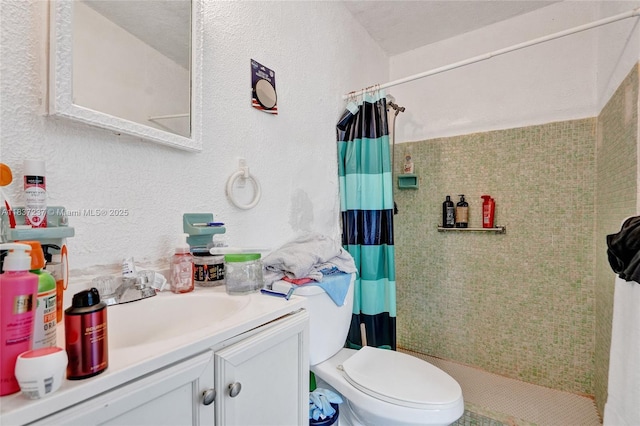 6768 Rose Dr, Miramar, FL 33023 - full bathroom featuring a stall shower, vanity, and a textured wall