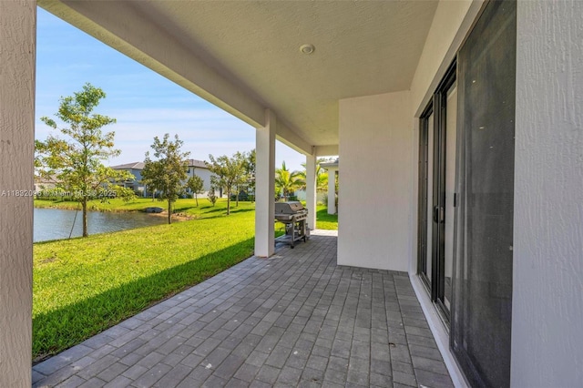 4541 SW 174th Ave, Miramar, FL 33029 - view of patio with a water view and grilling area