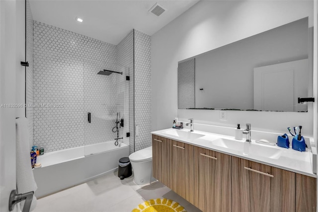 4541 SW 174th Ave, Miramar, FL 33029 - bathroom with double vanity, washtub / shower combination, and tile patterned flooring