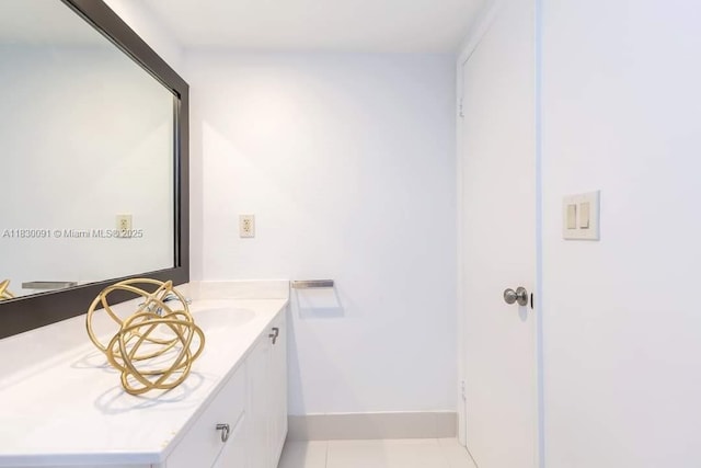 19370 Collins Ave Unit 607, Sunny Isles Beach, FL 33160 - bathroom featuring vanity and baseboards