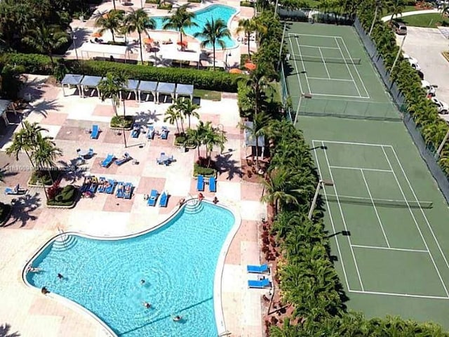 19370 Collins Ave Unit 607, Sunny Isles Beach, FL 33160 - bird's eye view of a pool area