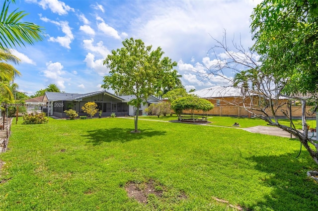 13325 SW 32nd St, Miami, FL 33175 - view of yard featuring a sunroom