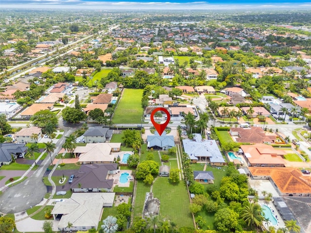13325 SW 32nd St, Miami, FL 33175 - aerial perspective of suburban area featuring a pool area