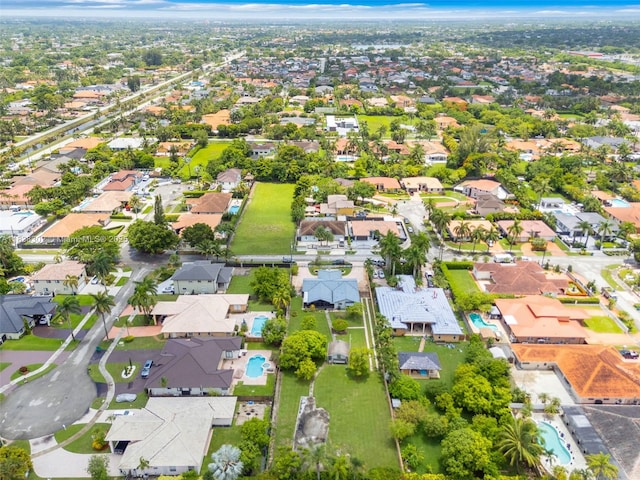 13325 SW 32nd St, Miami, FL 33175 - aerial perspective of suburban area featuring a pool area