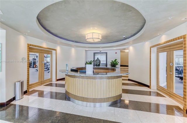 253 NE 2nd St Unit 213, Miami, FL 33132 - reception featuring french doors and recessed lighting