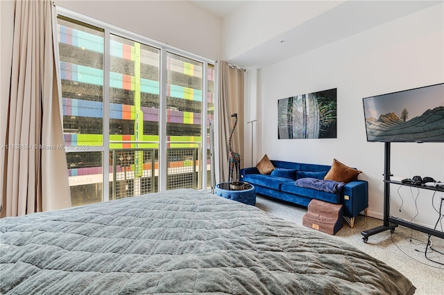 253 NE 2nd St Unit 213, Miami, FL 33132 - bedroom with carpet flooring and access to outside