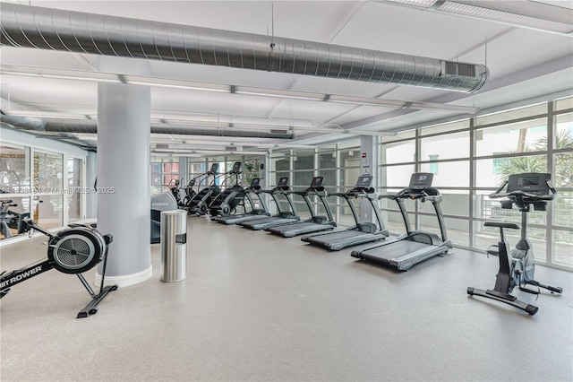 253 NE 2nd St Unit 213, Miami, FL 33132 - gym featuring healthy amount of natural light