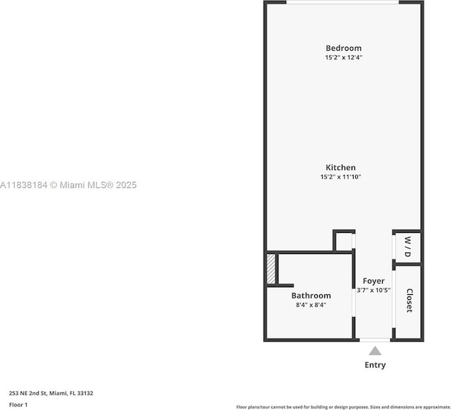 253 NE 2nd St Unit 213, Miami, FL 33132 - view of property floor plan