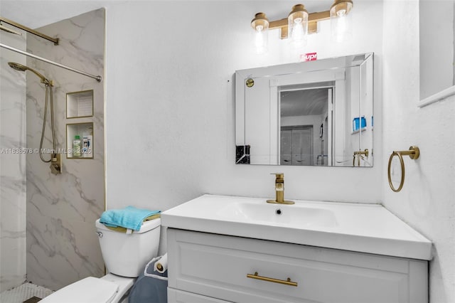 2761 SW 33rd Ct, Miami, FL 33133 - bathroom featuring vanity and a marble finish shower