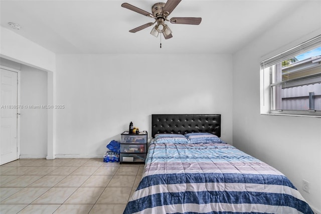 2761 SW 33rd Ct, Miami, FL 33133 - tiled bedroom featuring ceiling fan