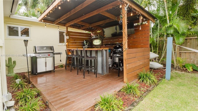 1112 N 31st Ave, Hollywood, FL 33021 - wooden deck featuring grilling area