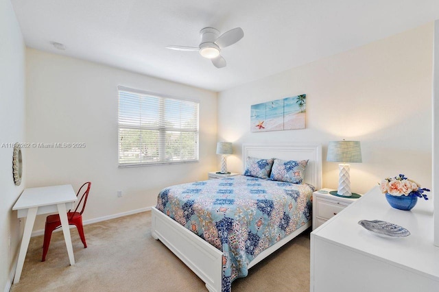 2851 W Prospect Rd Unit 1306, Tamarac, FL 33309 - bedroom featuring light carpet and ceiling fan