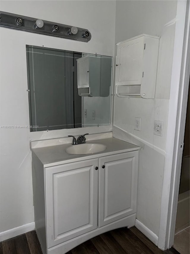 8897 Fontainebleau Blvd Unit 208, Miami, FL 33172 - bathroom with wood finished floors and vanity