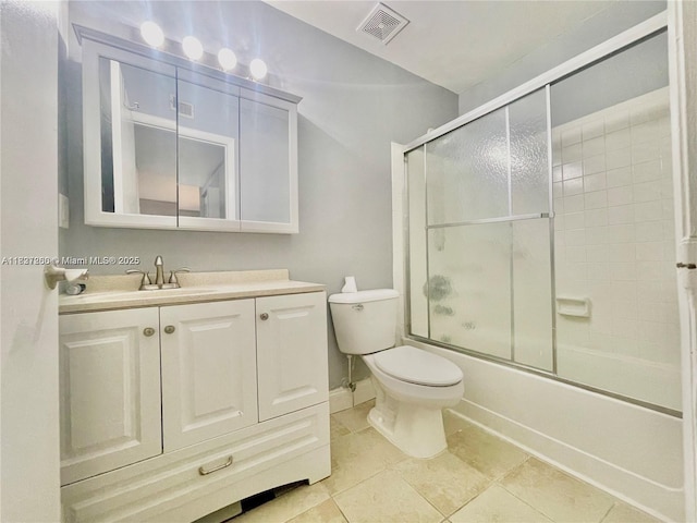 1231 SW 46th Ave Unit 507, Pompano Beach, FL 33069 - full bath with vanity, enclosed tub / shower combo, and tile patterned flooring