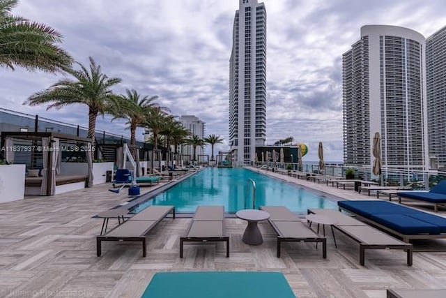 4010 S Ocean Dr Unit T3501, Hollywood, FL 33019 - community pool featuring a patio area