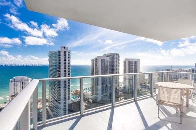 4010 S Ocean Dr Unit T3501, Hollywood, FL 33019 - balcony with a water view and a view of city