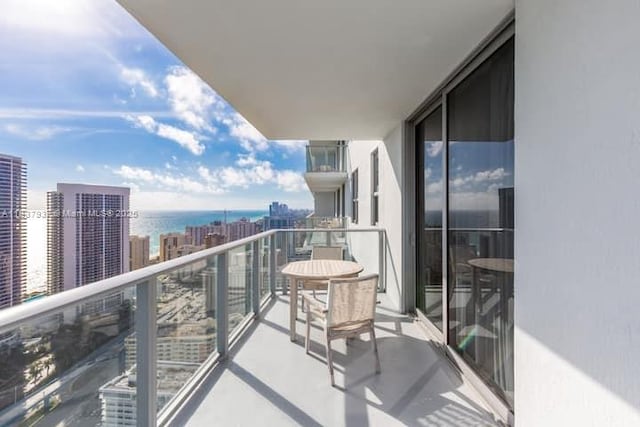 4010 S Ocean Dr Unit T3501, Hollywood, FL 33019 - balcony featuring a view of city and a water view