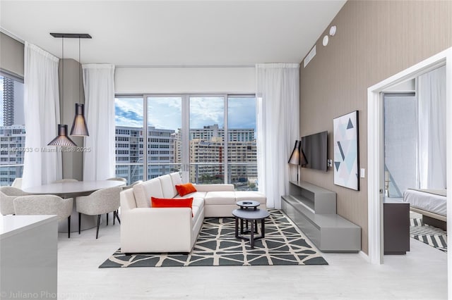 4010 S Ocean Dr Unit R409, Hollywood, FL 33019 - living area featuring a city view