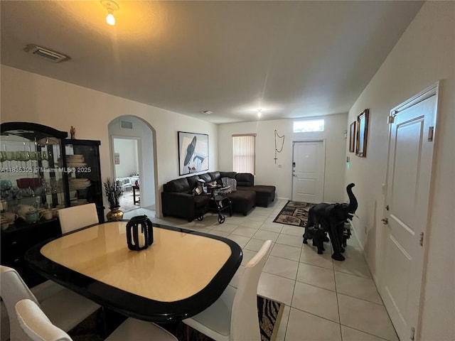 15924 SW 306th Ter, Homestead, FL 33033 - dining area featuring light tile patterned floors and arched walkways