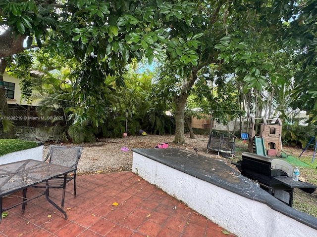 141 SW 20th Rd, Miami, FL 33129 - fenced backyard featuring a patio area and a playground