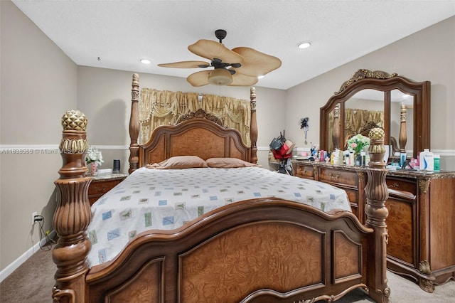1600 Granfern Ave, West Palm Beach, FL 33415 - bedroom with carpet floors, recessed lighting, and ceiling fan