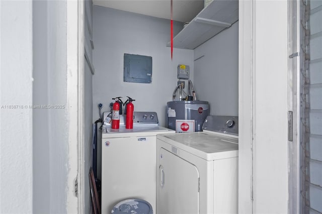 4938 NW 54th Ct, Tamarac, FL 33319 - laundry room with separate washer and dryer, water heater, and electric panel