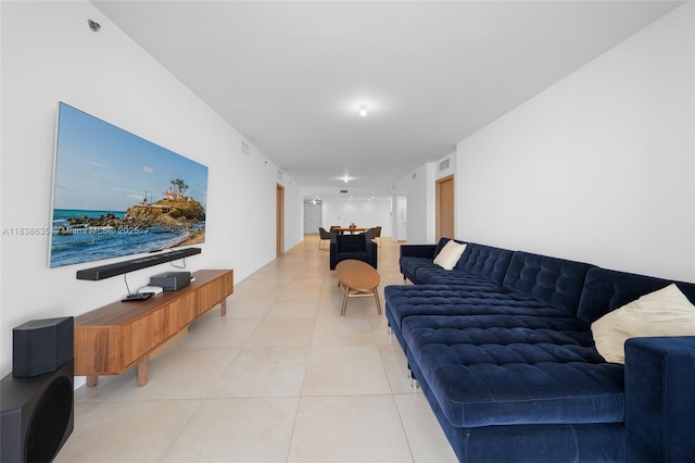 1135 103rd St Unit 702, Bay Harbor Islands, FL 33154 - living room featuring light tile patterned floors