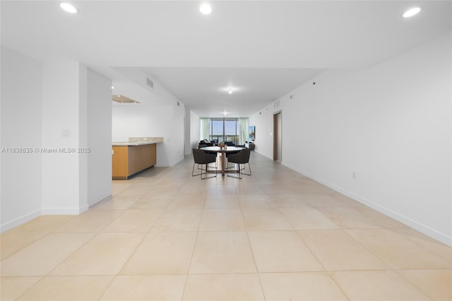 1135 103rd St Unit 702, Bay Harbor Islands, FL 33154 - dining room with recessed lighting and light tile patterned flooring
