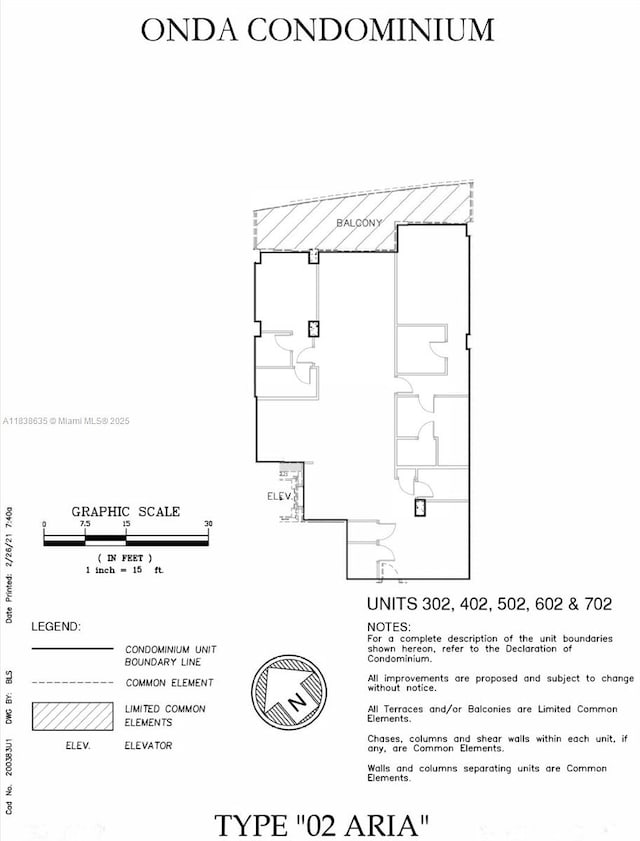 1135 103rd St Unit 702, Bay Harbor Islands, FL 33154 - view of property floor plan