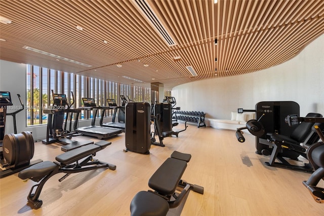 1135 103rd St Unit 702, Bay Harbor Islands, FL 33154 - exercise room with wood finished floors