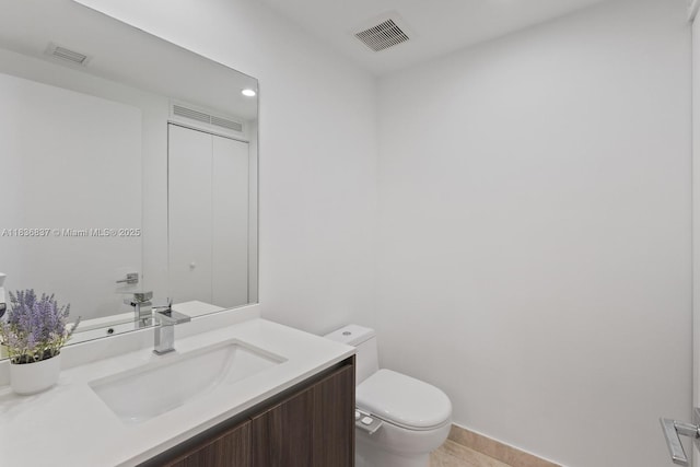 488 NE 18th St Unit 509, Miami, FL 33132 - half bathroom featuring vanity and recessed lighting