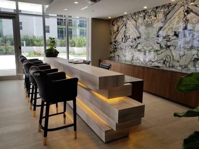 488 NE 18th St Unit 509, Miami, FL 33132 - reception area featuring a sink and recessed lighting