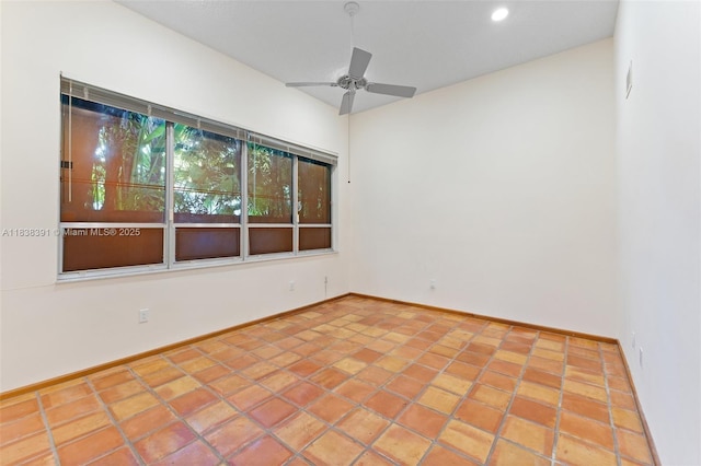2794 SW 22nd Ave, Miami, FL 33133 - unfurnished room with ceiling fan, recessed lighting, and tile patterned floors